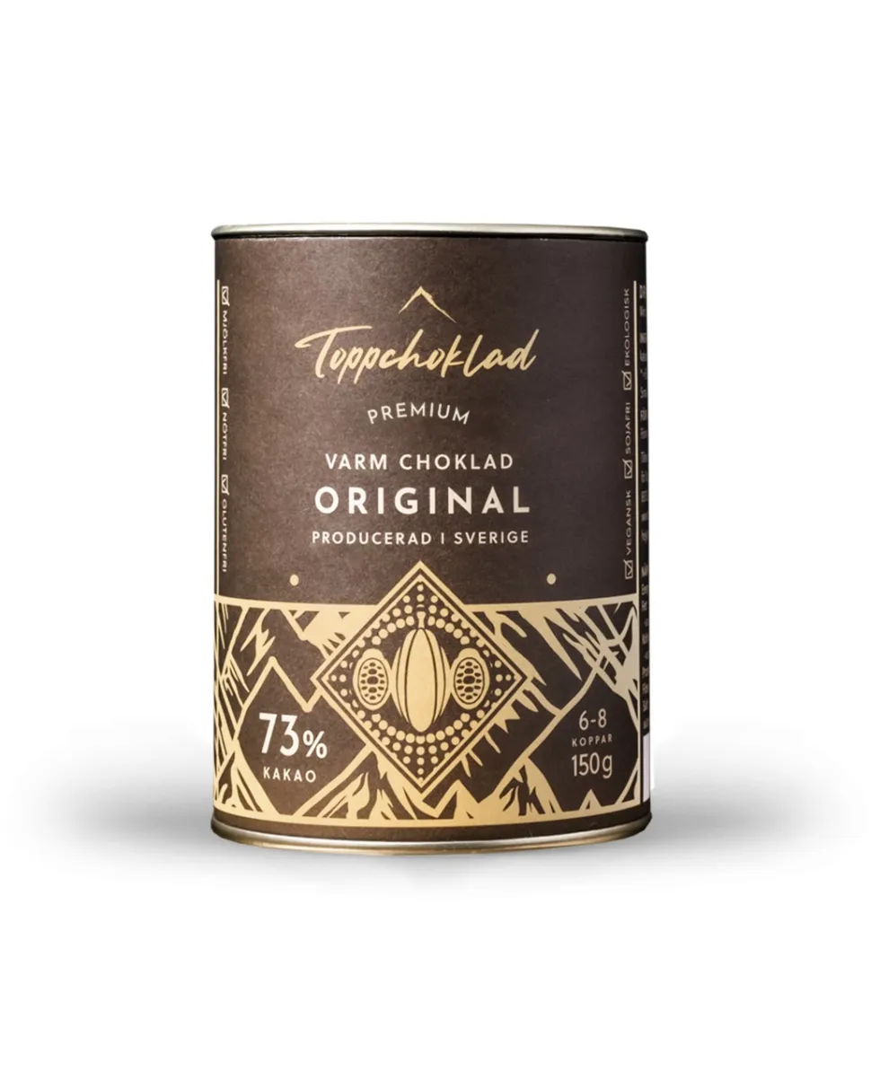 Pulver för varm choklad, Original, 150g - Toppchoklad