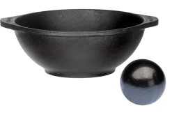 Senapskula med tillhörande skål, gjutjärn - Skeppshult