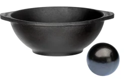 Senapskula med tillhörande skål, gjutjärn - Skeppshult