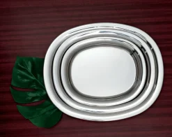 Serveringsfat/bricka i Rostfritt Stål, 36x29 cm - Alessi