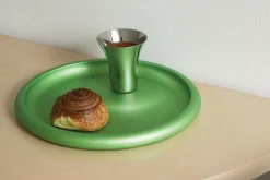 Serveringsfat i anodiserad aluminium, Discolo - Alessi - Grön