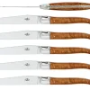 Sex knivar, Handtag av Trädljung, blank, Tradition - Forge de Laguiole