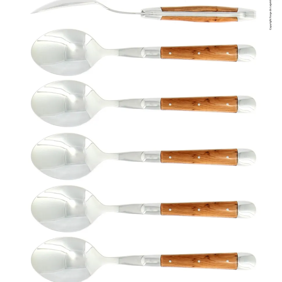 Sex skedar, Handtag av En, blank, Tradition - Forge de Laguiole