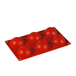 Silikonform FR001, halvsfär 6st - Pavoni