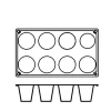 Silikonform FR002, kon 8st - Pavoni