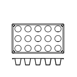 Silikonform FR031, liten kon 15st - Pavoni