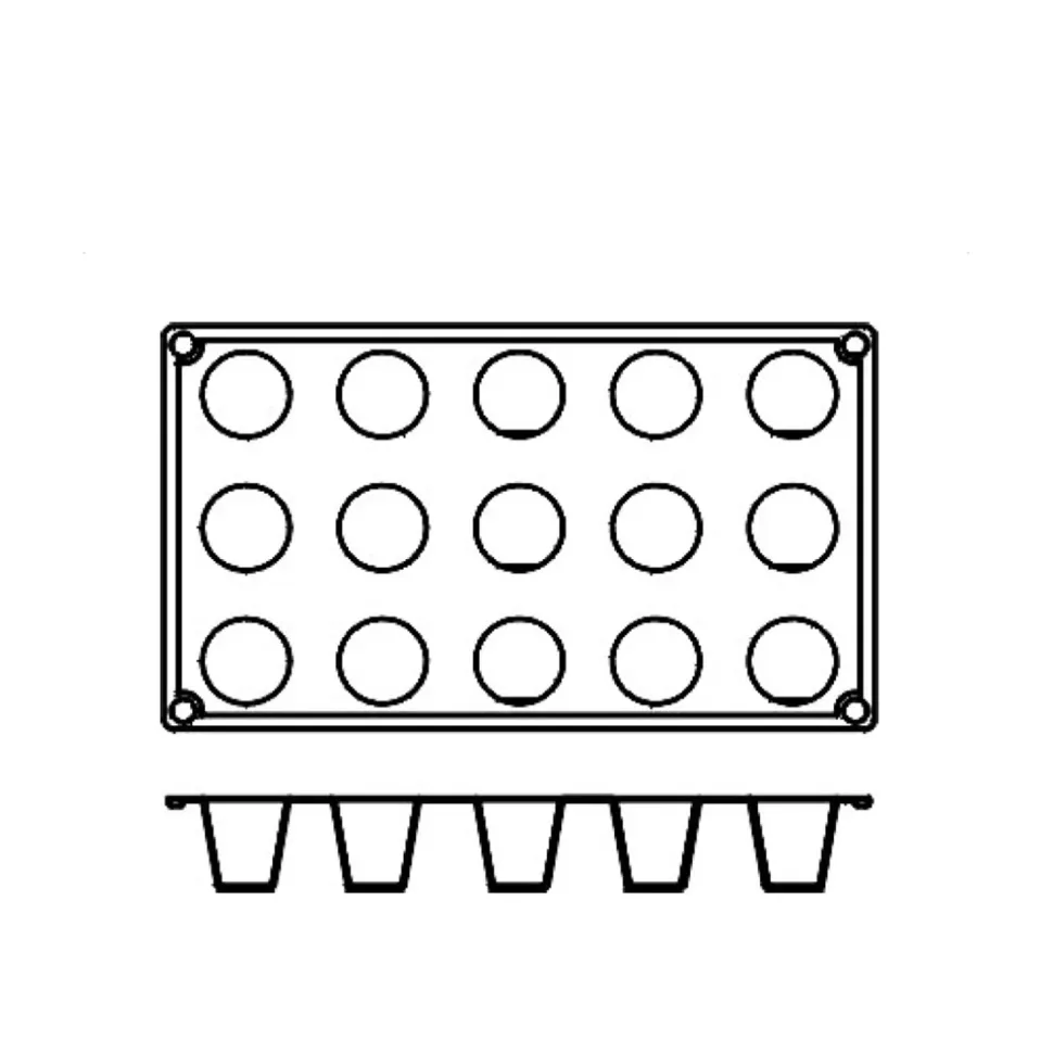 Silikonform FR031, liten kon 15st - Pavoni