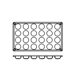 Silikonform FR006, pomponette 24st - Pavoni