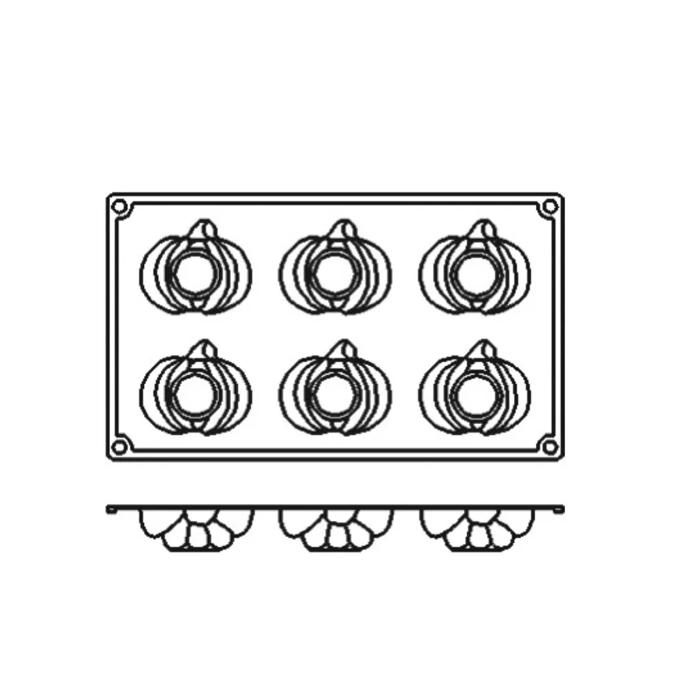 Silikonform FR050, pumpa 6st - Pavoni
