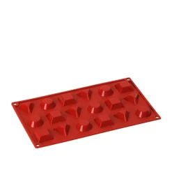Silikonform FR071, rund/kvadrat/triangel 18st - Pavoni