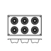 Silikonform FR046, sockerkaksform 6st - Pavoni