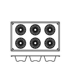 Silikonform FR046, sockerkaksform 6st - Pavoni