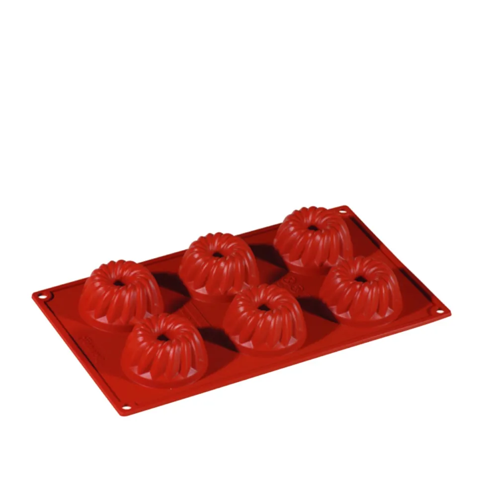 Silikonform FR046, sockerkaksform 6st - Pavoni