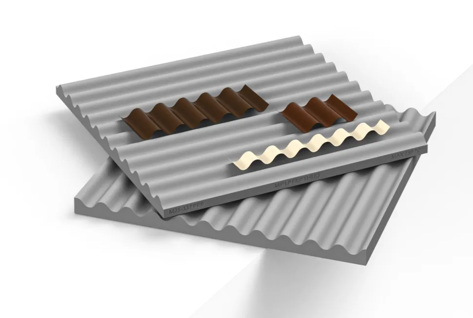 Silikonform, Wave Mille-Feuille Mold - Moldbrothers
