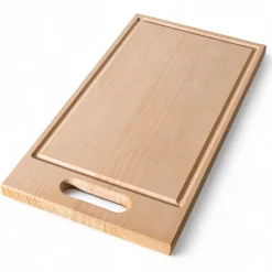 Skärbräda med handtag och ränna, oljad bok, 45x24x2,1 cm - AT-Line