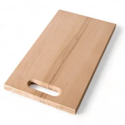 Skärbräda med handtag och ränna, oljad bok, 38x21x2,1 cm - AT-Line