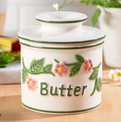 Smörklocka, Floral, handmålad - Butter Bell®