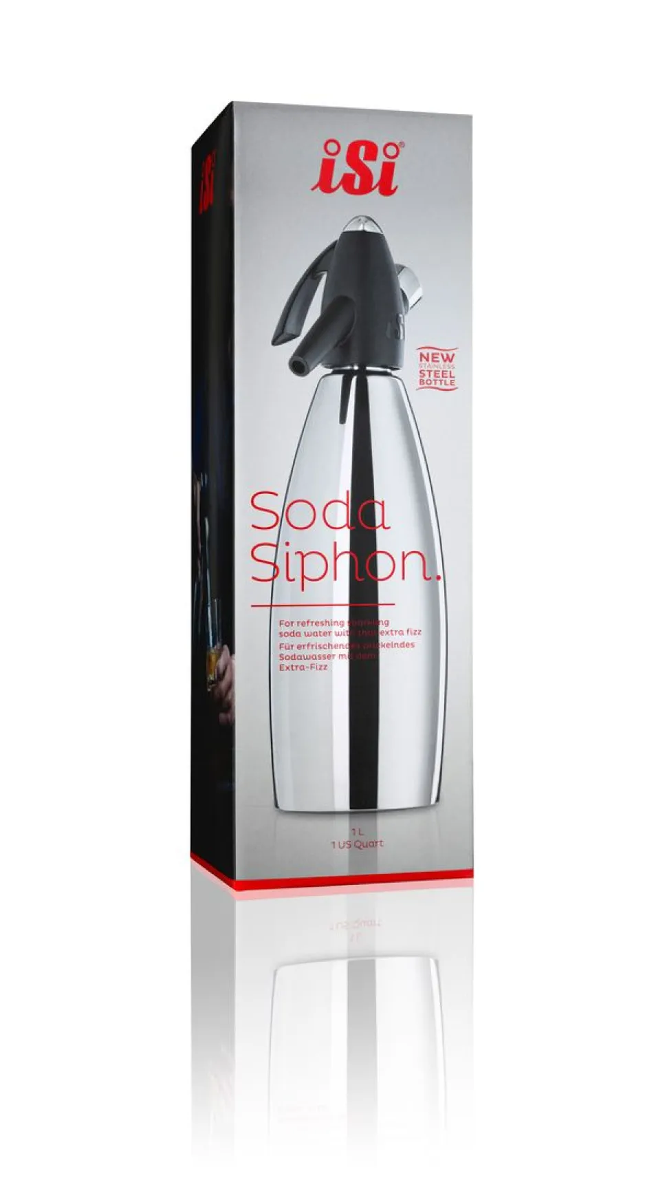 Sodasifon, rostfritt stål, 76 cl - iSi