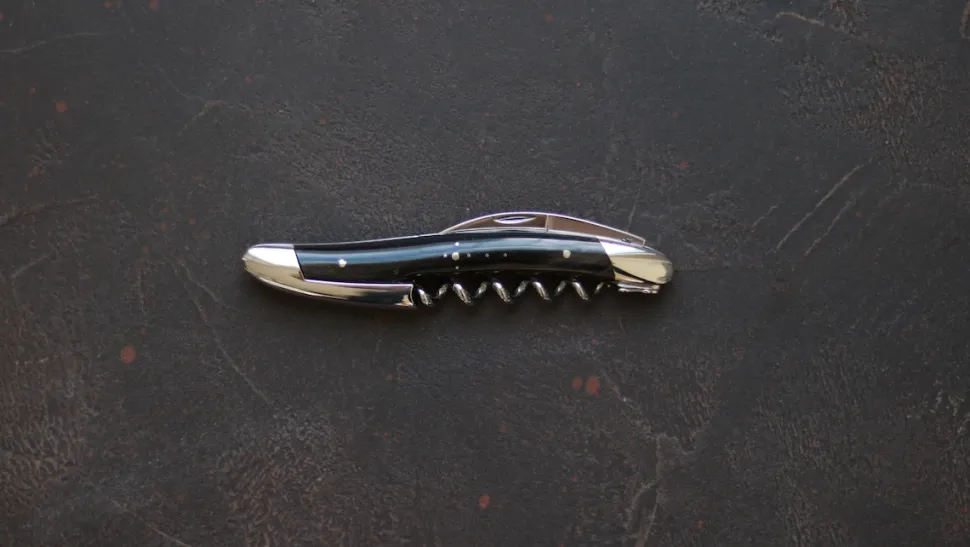 Sommelierkniv av Mörkt Horn, blank, Tradition - Forge de Laguiole