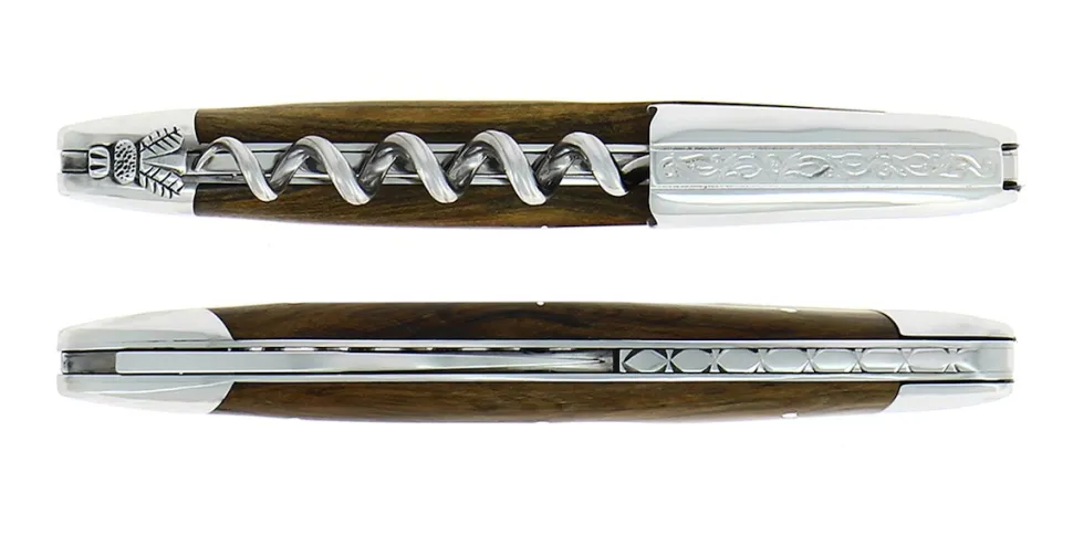 Sommelierkniv av Pistage, damaskerad m dekor, Collection - Forge de Laguiole