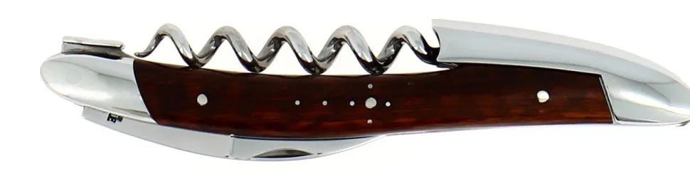 Sommelierkniv av Snakewood, damaskerad m dekor, Collection - Forge de Laguiole