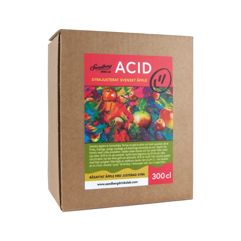 Syrajusterat svenskt äpple, 3L BiB, ACID - Sandberg Drinks Lab