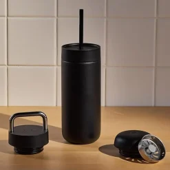 Termos, Carter 3 in 1 Sip System, Matt Black 16oz - Fellow