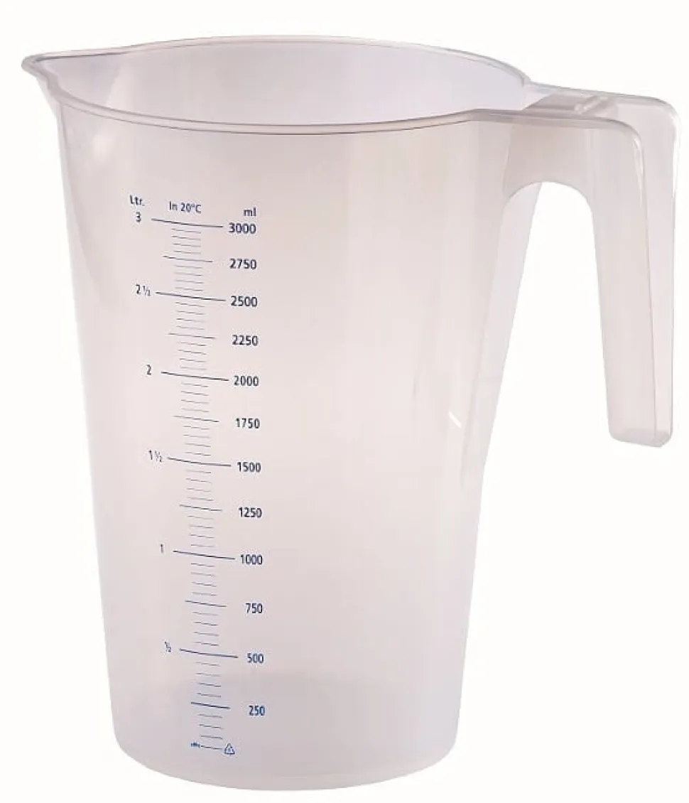 Transparent tillbringare i plast, volymmarkeringar - Martellato