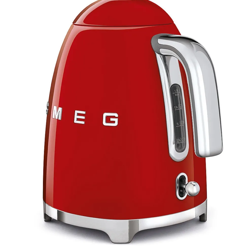 Vattenkokare, 1,7 L, Röd - Smeg