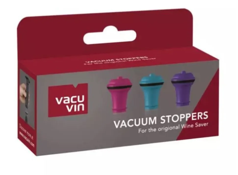 Wine Stoppers i olika färger, 3-pack - Vacuvin