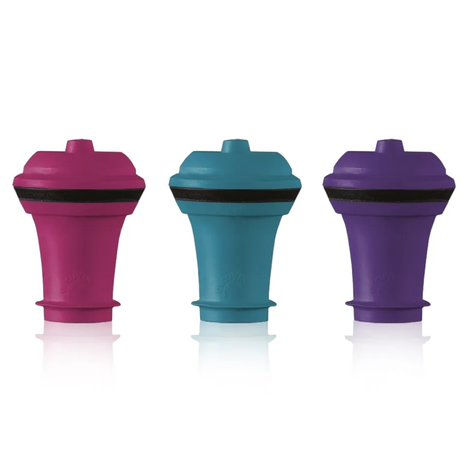 Wine Stoppers i olika färger, 3-pack - Vacuvin