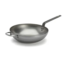 Wok i kolstål, Mineral B Element - De Buyer - 32 cm