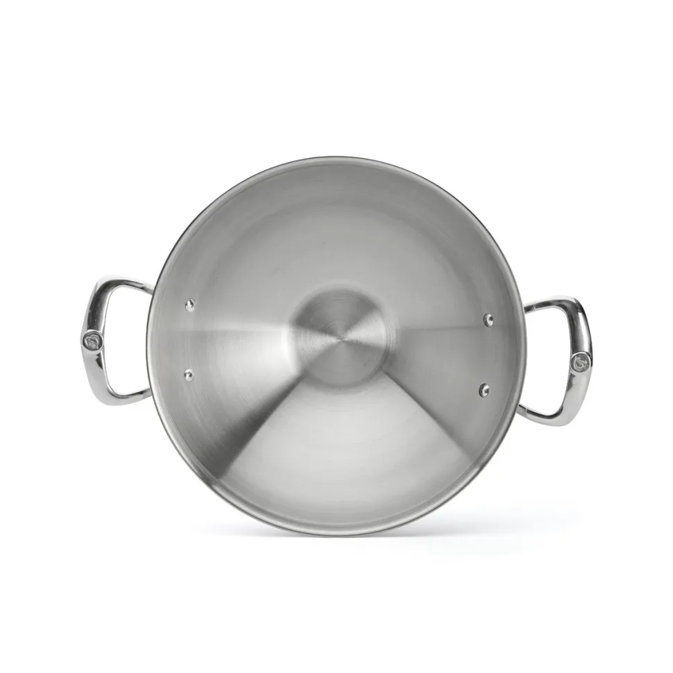 Wok i rostfritt stål med två handtag, 32cm, Affinity - De Buyer