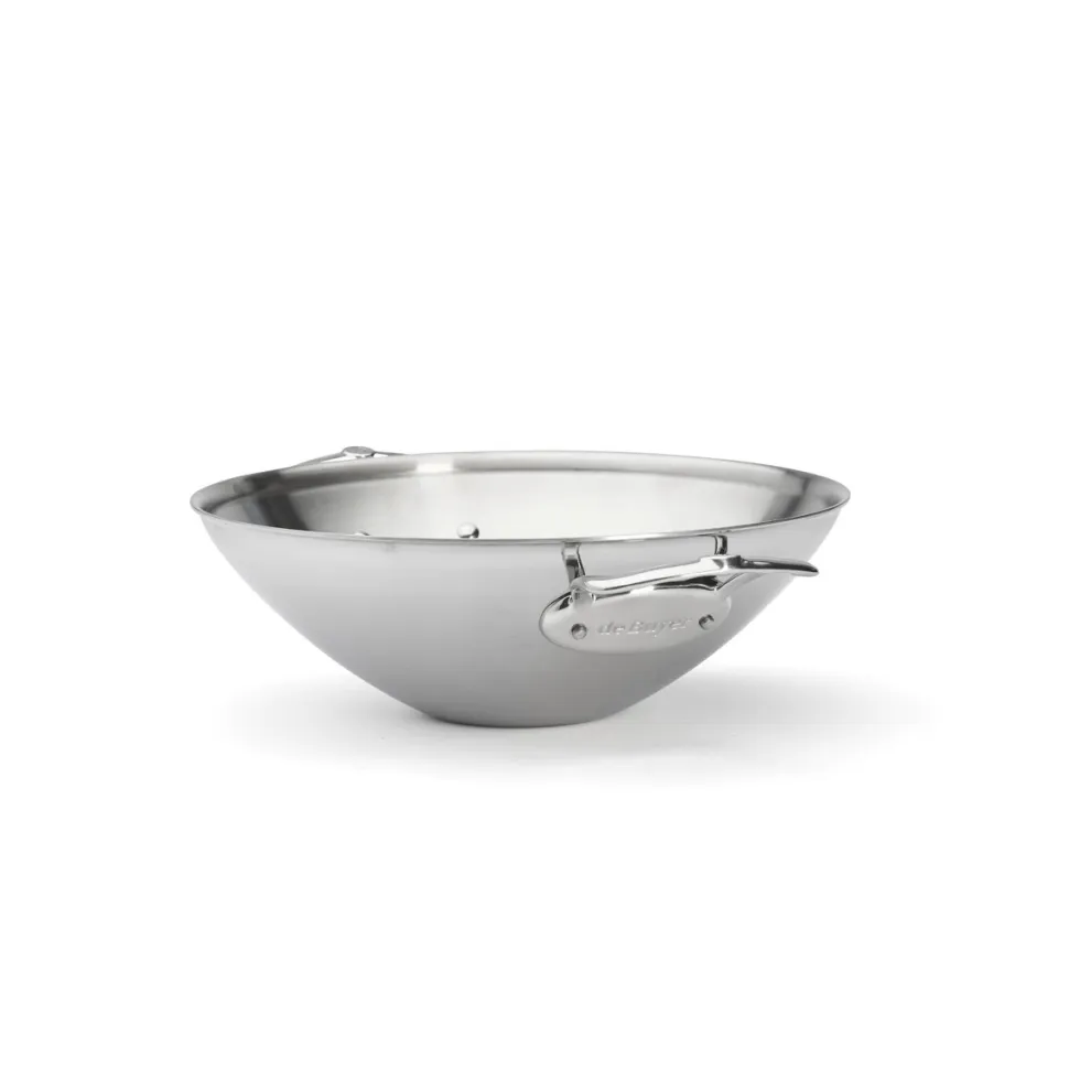 Wok i rostfritt stål med två handtag, 32cm, Affinity - De Buyer