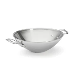 Wok i rostfritt stål med två handtag, 32cm, Affinity - De Buyer