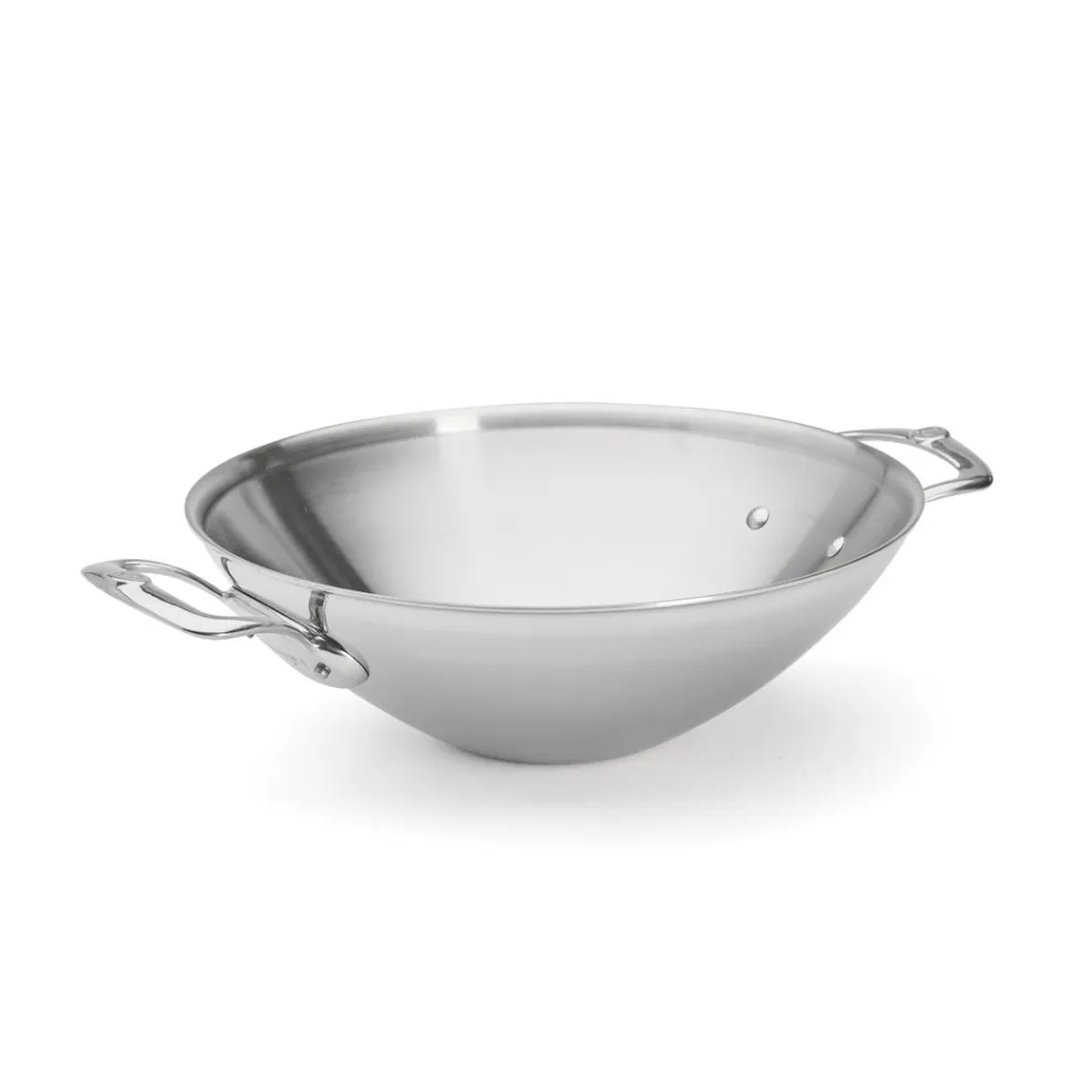 Wok i rostfritt stål med två handtag, 32cm, Affinity - De Buyer