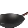 Wokpanna 30 cm, Trähandtag - Skeppshult