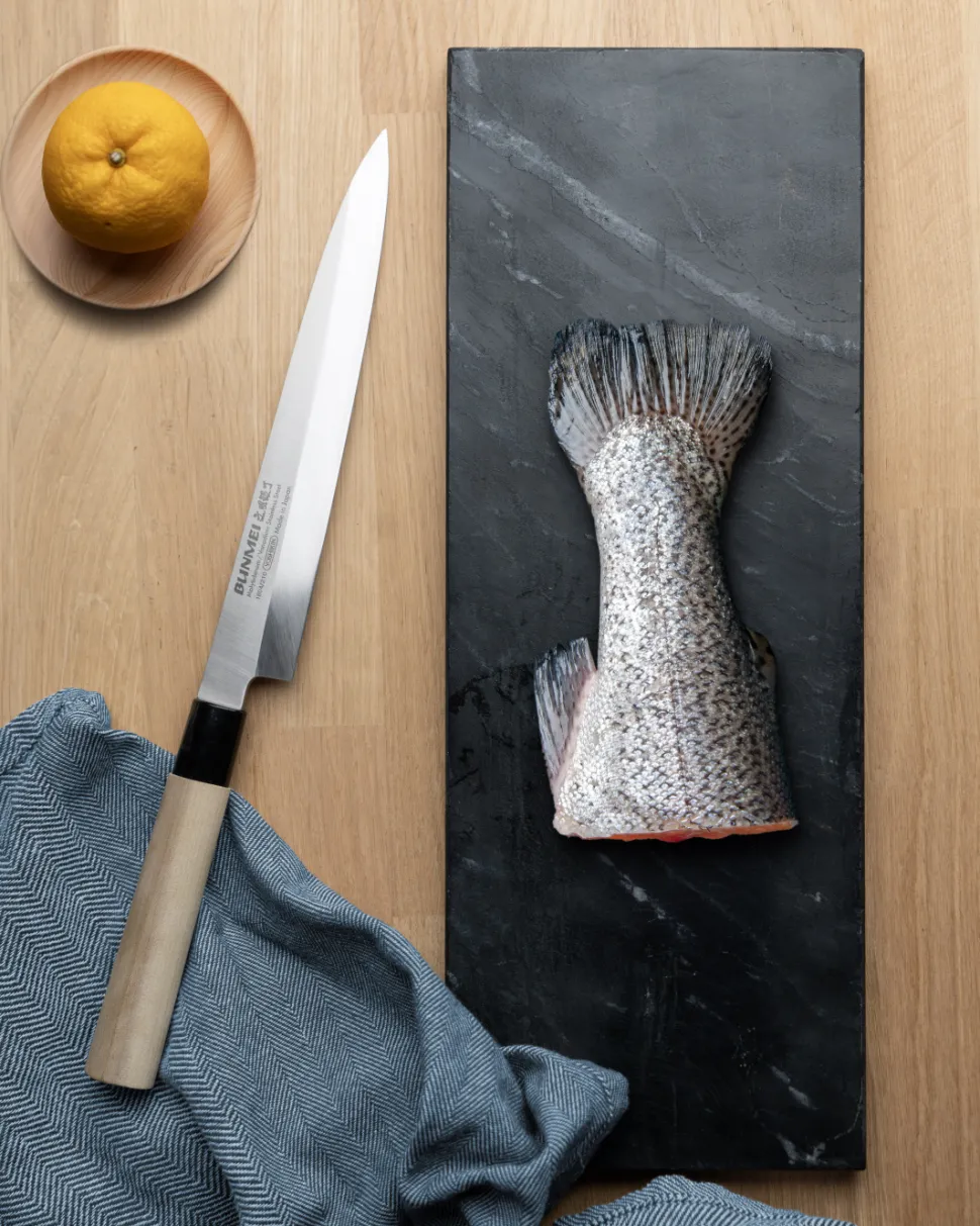 Yanagi Sashimikniv, 21 cm, enkelslipad - Bunmei